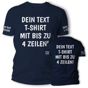 T-Shirt mit Wunschtext personalisiert – Unisex Shirt Damen Herren Geschenk Idee