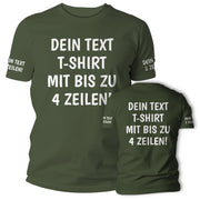 T-Shirt mit Wunschtext personalisiert – Unisex Shirt Damen Herren Geschenk Idee