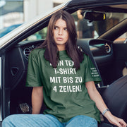 T-Shirt mit Wunschtext personalisiert – Unisex Shirt Damen Herren Geschenk Idee