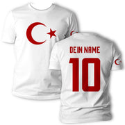 Türkei T-Shirt Trikot mit Türkiye Flagge mit Name Nr. em Geschenk Herren Damen