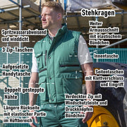 Robuste Weste Arbeitsweste Jacke Winterweste Bodywarmer optional m. Beschriftung