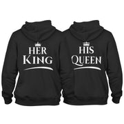 Partner Hoodies Her King & His Queen Set – Pärchen Pullover – Geschenk für Sie &