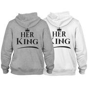 Partner Hoodies Her King & His Queen Set – Pärchen Pullover – Geschenk für Sie &