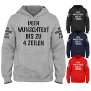 Hoodie mit Wunschtext personalisiert – Kapuzenpullover Unisex Herren Damen, Gesc