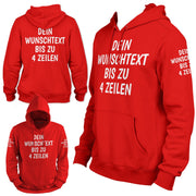 Hoodie mit Wunschtext personalisiert – Kapuzenpullover Unisex Herren Damen, Gesc