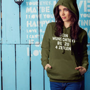 Hoodie mit Wunschtext personalisiert – Kapuzenpullover Unisex Herren Damen, Gesc