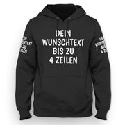 Hoodie mit Wunschtext personalisiert – Kapuzenpullover Unisex Herren Damen, Gesc
