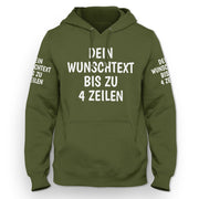 Hoodie mit Wunschtext personalisiert – Kapuzenpullover Unisex Herren Damen, Gesc