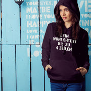 Hoodie mit Wunschtext personalisiert – Kapuzenpullover Unisex Herren Damen, Gesc