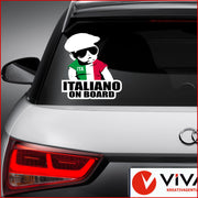 Baby on board Autoaufkleber Italien Sticker Wandtattoo Italiano 14 x 20cm