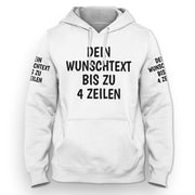 Hoodie mit Wunschtext personalisiert – Kapuzenpullover Unisex Herren Damen, Gesc