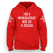 Hoodie mit Wunschtext personalisiert – Kapuzenpullover Unisex Herren Damen, Gesc