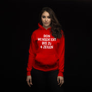 Hoodie mit Wunschtext personalisiert – Kapuzenpullover Unisex Herren Damen, Gesc