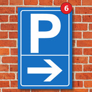 Parkplatzschild Parkschild Parken Parkschilder mit Wunschtext Aufkleber Hinweis