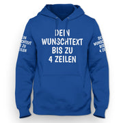 Hoodie mit Wunschtext personalisiert – Kapuzenpullover Unisex Herren Damen, Gesc