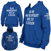 Hoodie mit Wunschtext personalisiert – Kapuzenpullover Unisex Herren Damen, Gesc