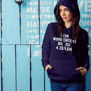 Hoodie mit Wunschtext personalisiert – Kapuzenpullover Unisex Herren Damen, Gesc