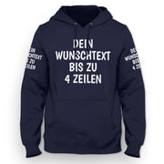 Hoodie mit Wunschtext personalisiert – Kapuzenpullover Unisex Herren Damen, Gesc