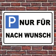 PARKPLATZSCHILD MIT WUNSCHTEXT PARKPLATZ PARKSCHILDER 3 FORMATE TEXT NACH WUNSCH