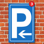 Parkplatzschild Parkschild Parken Parkschilder mit Wunschtext Aufkleber Hinweis