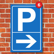 Parkplatzschild Parkschild Parken Parkschilder mit Wunschtext Aufkleber Hinweis