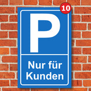 Parkplatzschild Parkschild Parken Parkschilder mit Wunschtext Aufkleber Hinweis