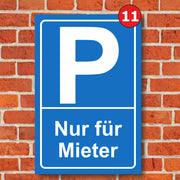 Parkplatzschild Parkschild Parken Parkschilder mit Wunschtext Aufkleber Hinweis