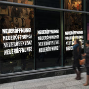 Neueröffnung Aufkleber Schaufensterbeschriftung Ladeneröffnung Werbung Laden