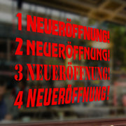 Neueröffnung Aufkleber Schaufensterbeschriftung Ladeneröffnung Werbung Laden