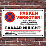 Parken verboten lustig Halteverbot Geht gaaar nicht Parkplatz Parkverbot Schild
