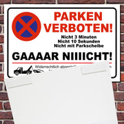 Parken verboten lustig Halteverbot Geht gaaar nicht Parkplatz Parkverbot Schild