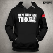 Türk Esir Olmaz Hoodie Pulli Pullover Türkiye Istanbul Mond Stern Militär Asker
