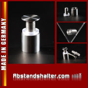Türschilder Hinweisschilder Türschild in Edelstahl-Look 20x20 cm + Abstandhalter