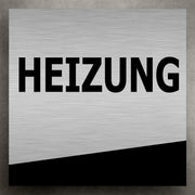 Türschilder Hinweisschilder Türschild in Edelstahl-Look 20x20 cm + Abstandhalter
