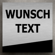 Türschilder Hinweisschilder Türschild in Edelstahl-Look 20x20 cm + Abstandhalter