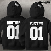 Sister 01 Broher 01 Kinder Pulli Deluxe Kids Best Friends Beste Freundin Hoodie
