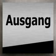 Türschilder Hinweisschilder Türschild in Edelstahl-Look 20x20 cm + Abstandhalter