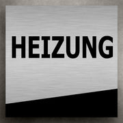 Türschilder Hinweisschilder Türschild in Edelstahl-Look 20x20 cm + Abstandhalter