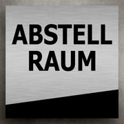 Türschilder Hinweisschilder Türschild in Edelstahl-Look 20x20 cm + Abstandhalter