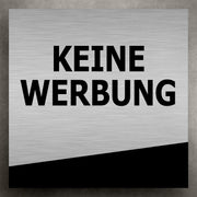 Türschilder Hinweisschilder Türschild in Edelstahl-Look 20x20 cm + Abstandhalter