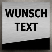 Türschilder Hinweisschilder Türschild in Edelstahl-Look 20x20 cm + Abstandhalter