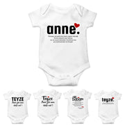 Babam anne teyze baby body tulum türkce yazilar Geschenk hediye Geburtstag