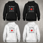 Her Prince His Princess mit Wunschdatum und Herz Partner Pulli Hoodie Sweatshirt