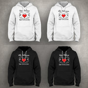 Her Prince His Princess mit Wunschdatum und Herz Partner Pulli Hoodie Sweatshirt