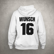 Pulli King Queen 01 Pärchen im SET Kapuzensweatshirt Wunschname & Nr. Sweatshirt