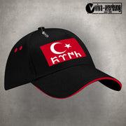 Göktürk Türk Cap Ay Yildiz Türkei Türkiye Beechfield 5-Panel Schwarz Rot