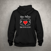 Her Prince His Princess mit Wunschdatum und Herz Partner Pulli Hoodie Sweatshirt