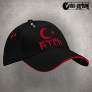 Göktürk Türk Cap Ay Yildiz Türkei Türkiye Beechfield 5-Panel Schwarz Rot