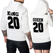King Queen mit Wunschzahl Pulli Datum Hoodie Geschenkset für Paare Datum