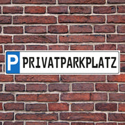 Parkplatzschild mit Wunschkennzeichen | Personalisiertes Kennzeichenschild | Wun